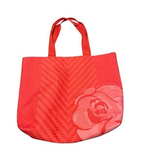 Lancôme floral Red everydayTote Bag. Beach ready/school/ college/ market bound.